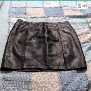 Authentic Leather mini skirt